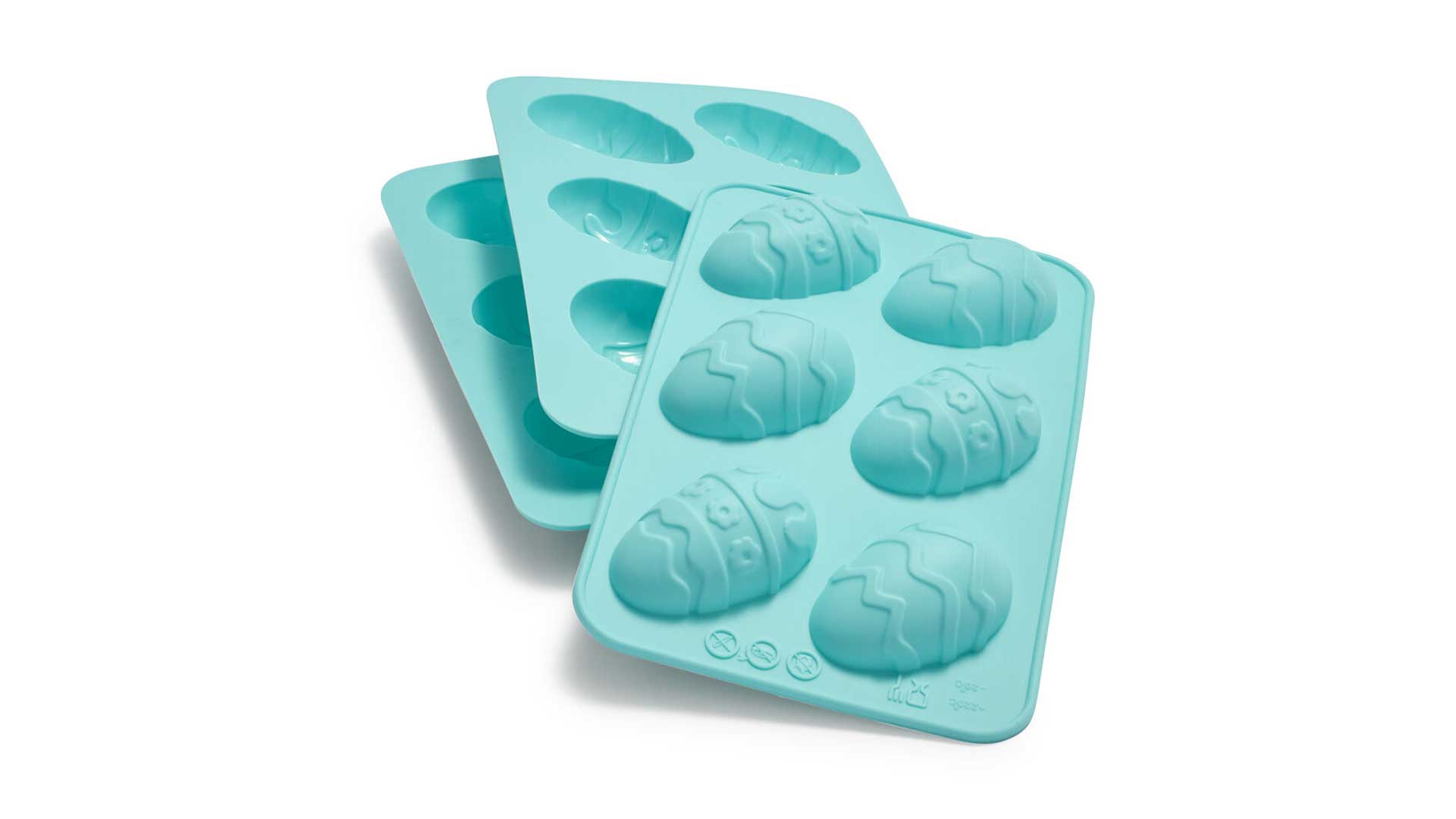 Trudeau Easter Egg Silicone Candy Molds, Set of 3