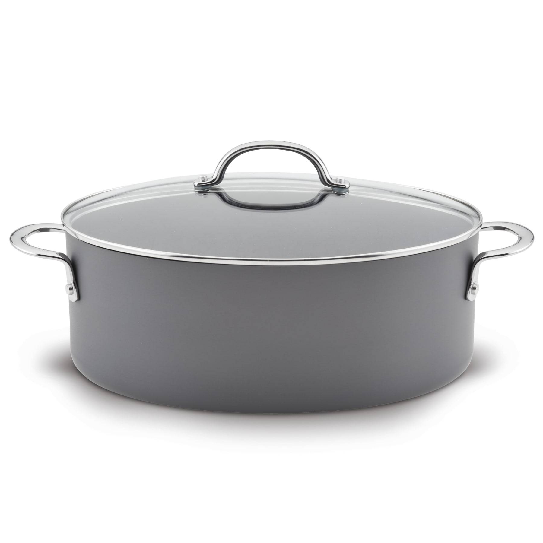 Nonstick Hard Anodized 8-Quart Covered Oval Stockpot