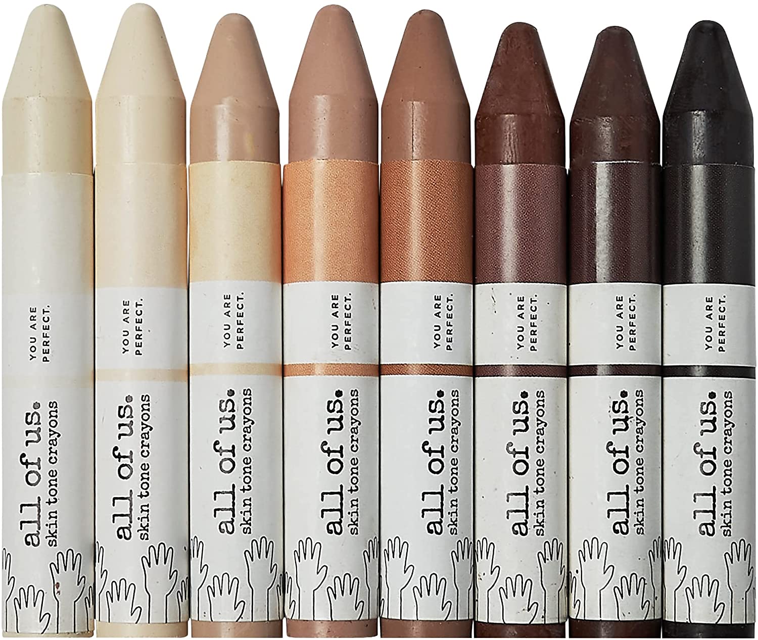 all of us skin tone crayons