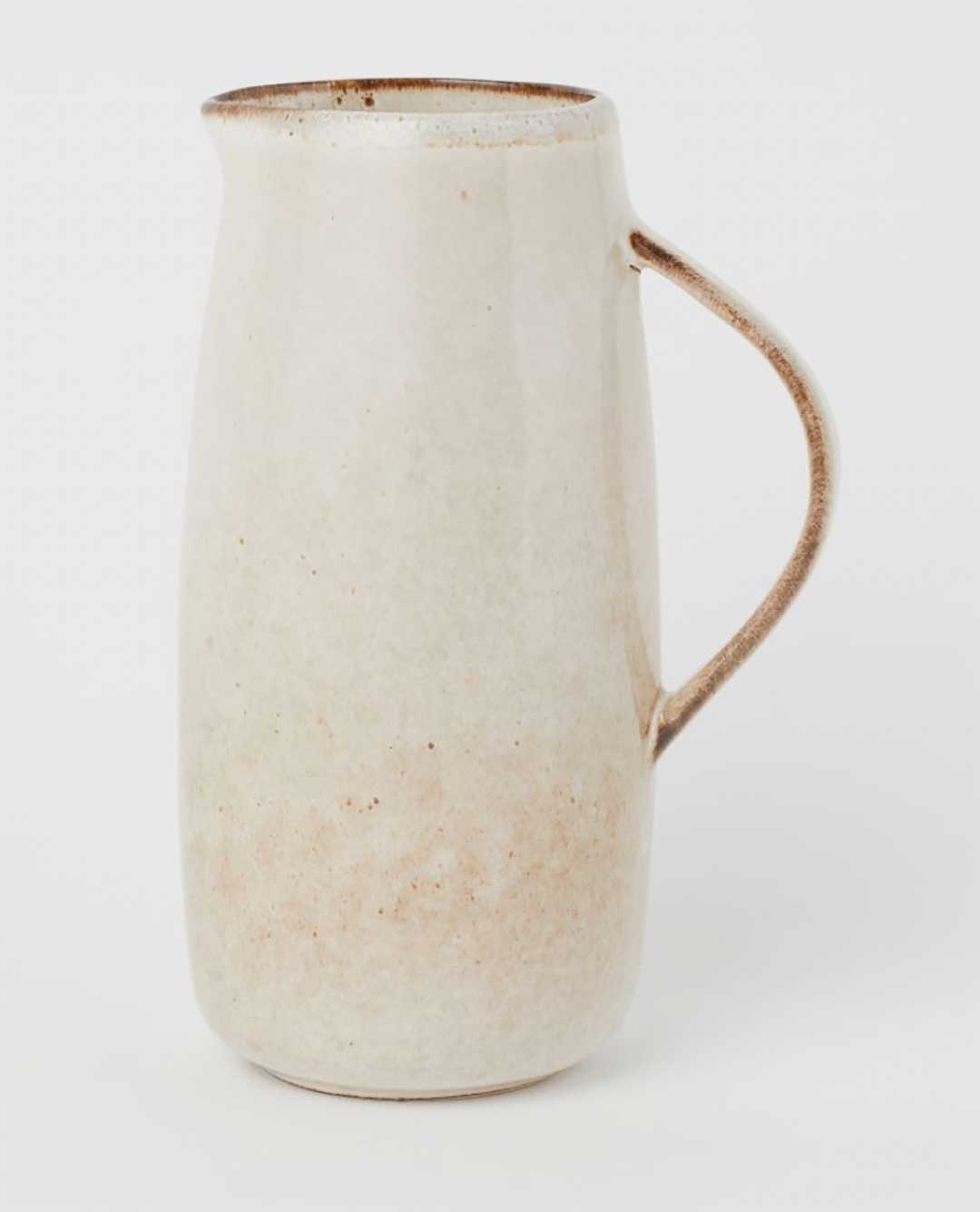 H and M Stoneware Pitcher