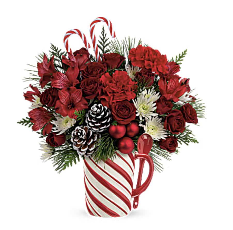 Teleflora's Send a Hug Sweet Stripes Bouquet