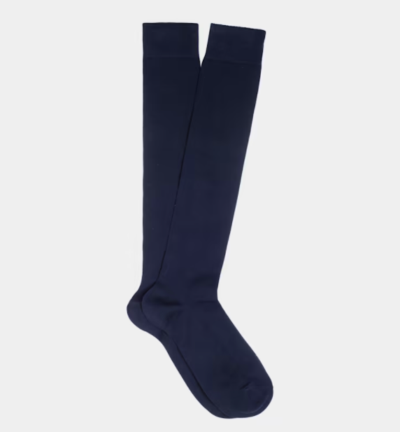 Suitsupply Blue Knee High Socks