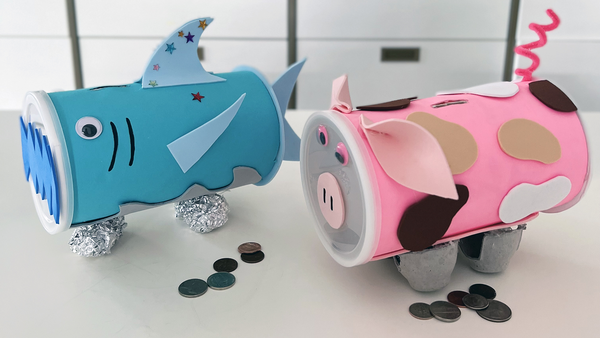 DIY Cute Piggy Bank to Teach Kids About Finances and Sustainability