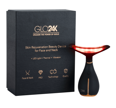 GLO24K Skin Rejuvenation Beauty Device for Face and Neck