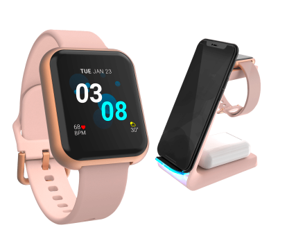 iTouch Air 3 Smartwatch and 3-in-1 Charging Stand Bundle
