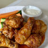 Air Fryer Chicken Wings with 3 Sauces: Honey Buffalo, Garlic Parmesan + Sweet & Spicy Gochujang 