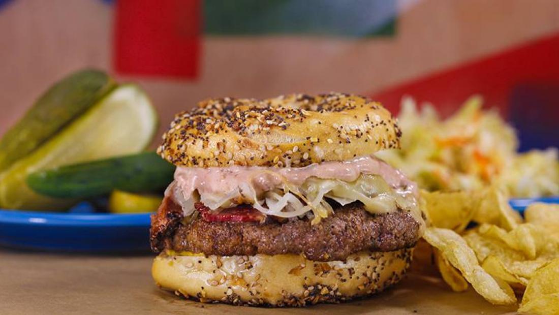 New York Bagel Burger | Recipe - Rachael Ray Show