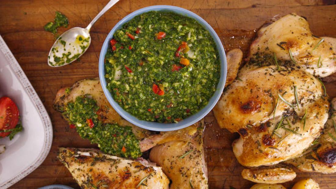 Garlicky Spatchcock Chicken with Parsley Chimichurri ...