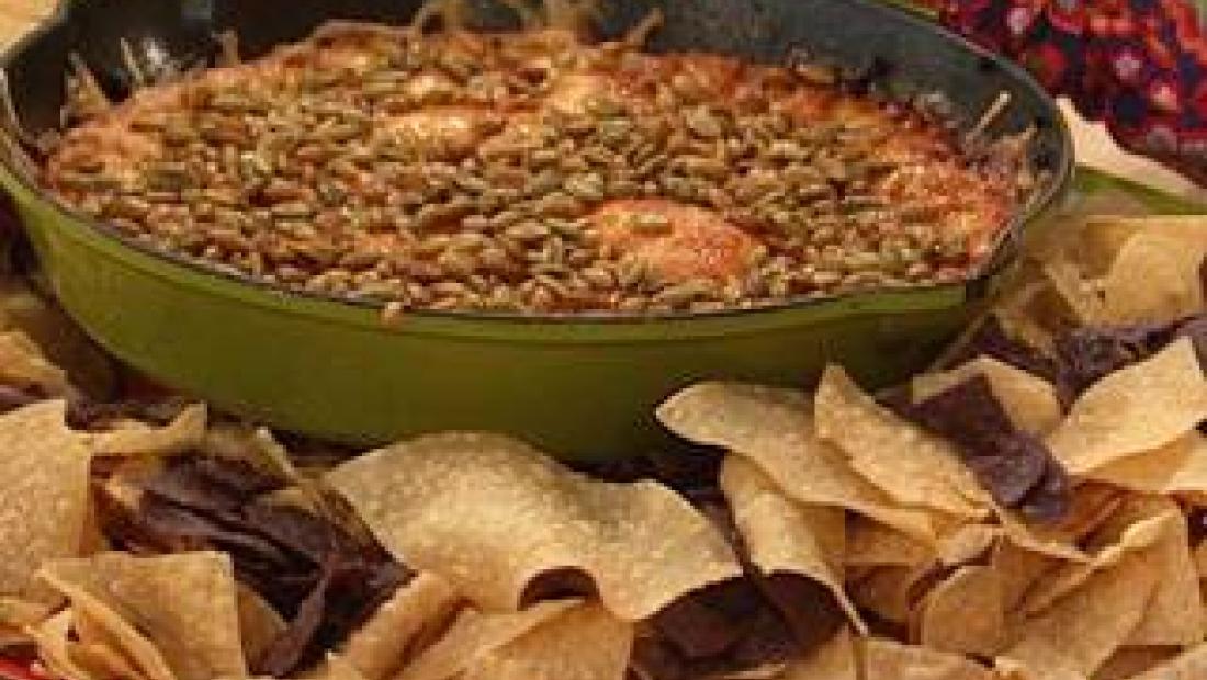 Chipotle Queso With Pumpkin Seeds And Honey Rachael Ray Show