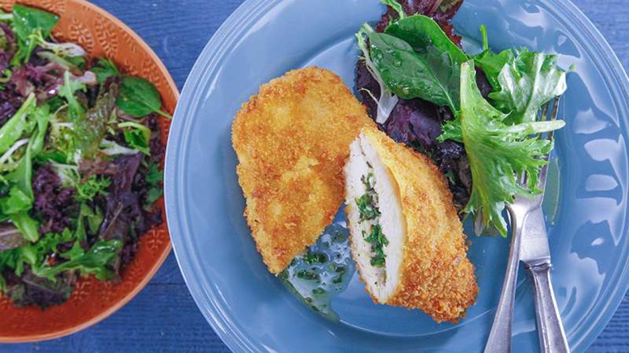One Pan Chicken Kiev With Cheddar Crumb Rachael Ray Show