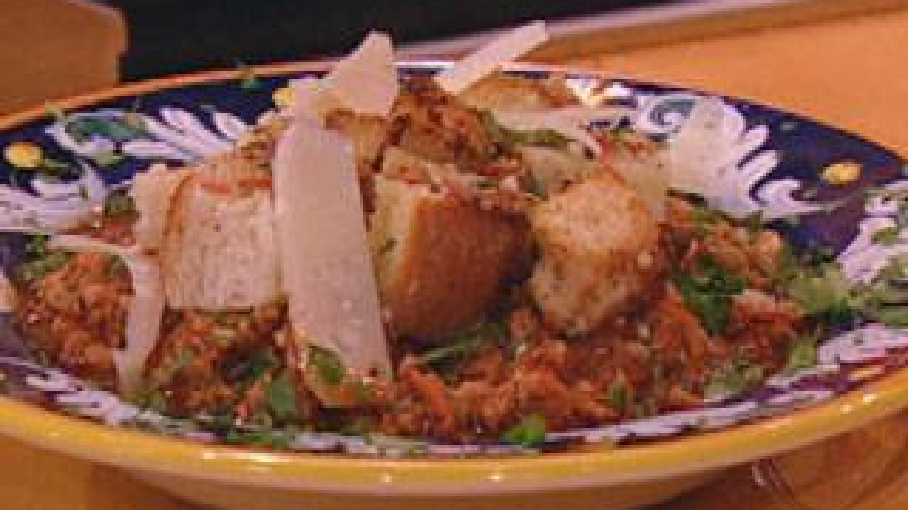 Italian Chicken Chili with Pancetta Croutons | Recipe - Rachael Ray Show
