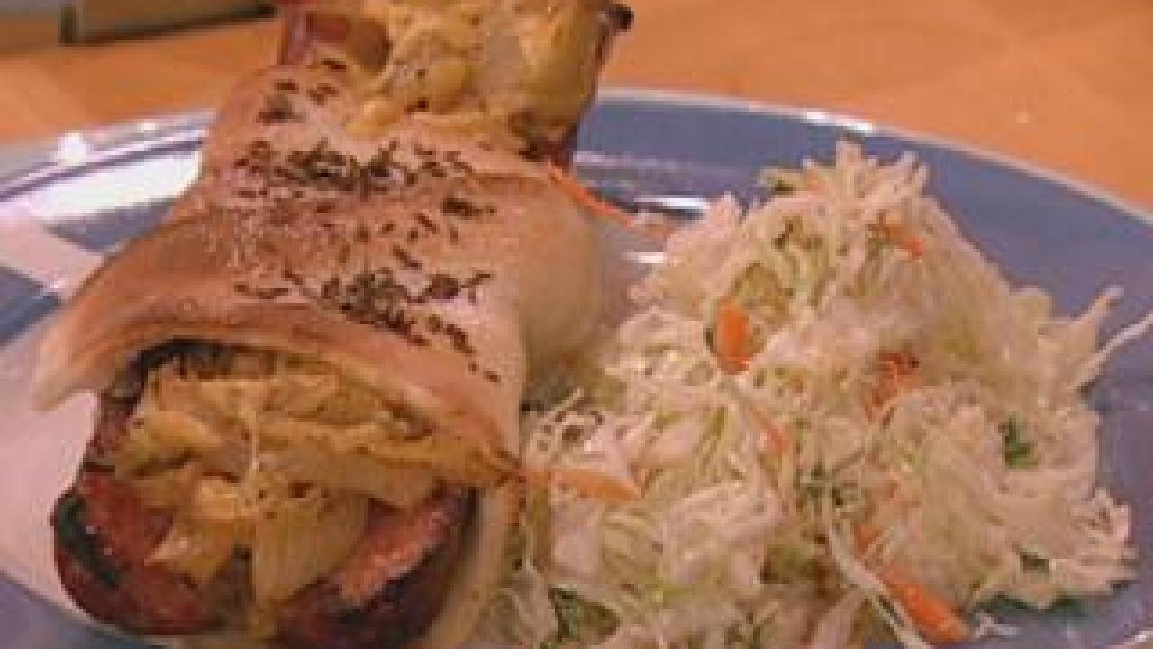 Polish Pigs In A Blanket With Dill Slaw Salad Rachael Ray Show