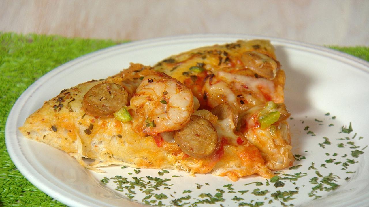 &amp;quot;Who Dat&amp;quot; Creole Shrimp and Sausage Pizza | Recipe - Rachael Ray Show