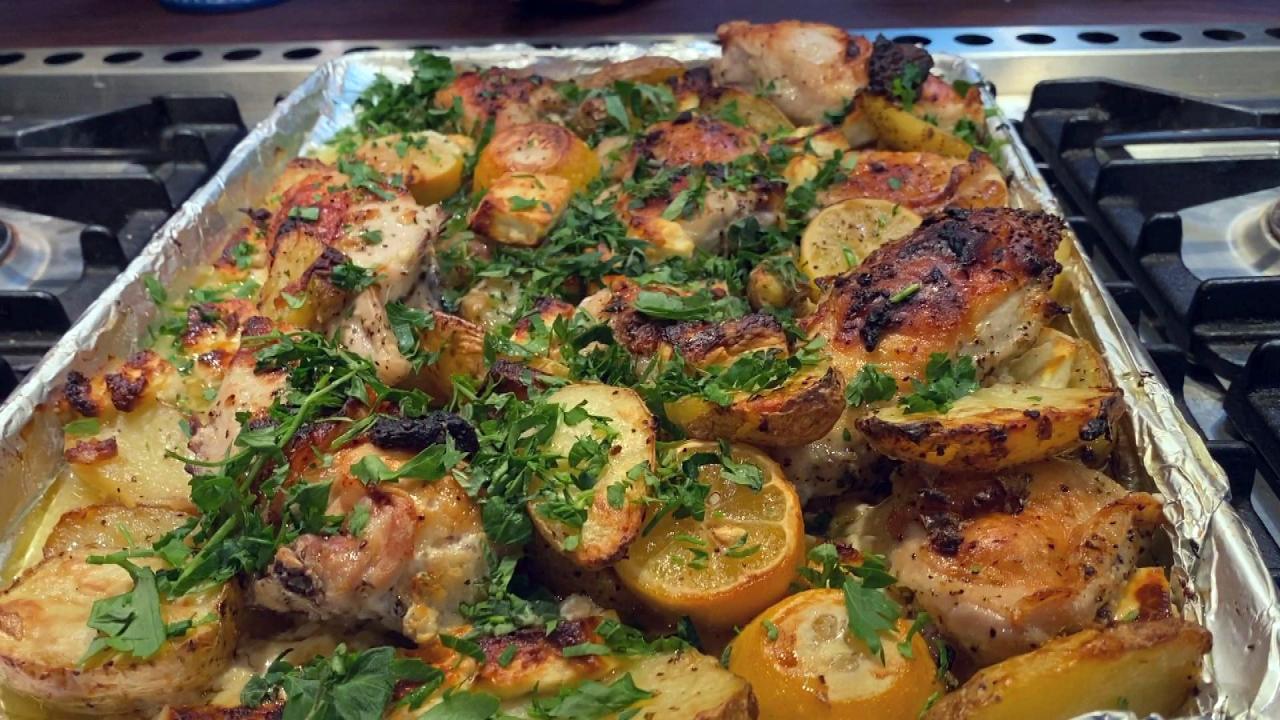 Greek Sheet Pan Chicken With Feta and Pepperoncini Recipe Rach Cooks At  Home