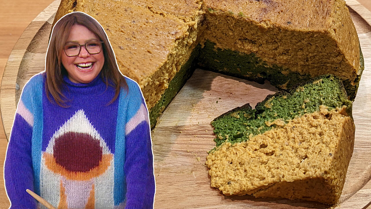 How to Make a Two-Tone Flan with Spinach and Carrot | Rachael Ray ...