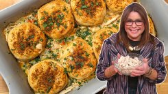 Trinity Chicken Pot Pie Casserole with Old Bay Biscuit Top | Rachael Ray