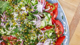 Rachael's Tomato-Cucumber Salad with Chilies and Mint