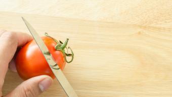 Peeling Tomato with Knife