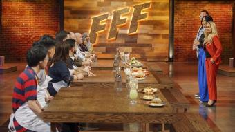 Family Food Fight judges and contestants