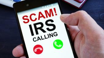 incoming IRS scam call