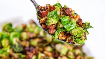 Anne Burrell's Crispy Brussels Sprouts With Pancetta & Walnuts