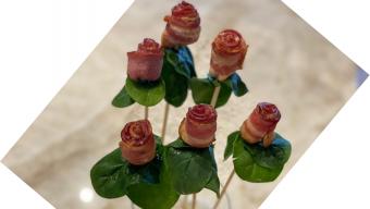 bacon rose bouquet