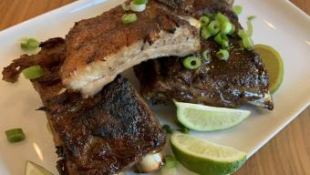 Baby Back Ribs with Ginger-Pomegranate Glaze