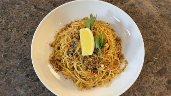 Dr. Will Li Longevity Pasta With Breadcrumbs, Capers, Sardines + Lemon