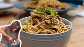 Rotisserie Chicken and Scallion Noodles | Rachael Ray