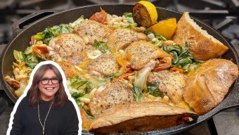 Chicken with Greens, Beans and Semi-Dried Tomatoes | Rachael Ray