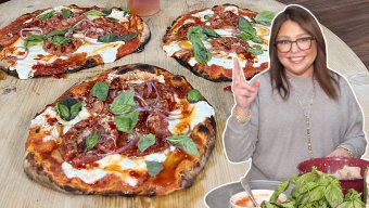 Pizza with Sopressata, Red Onion and Hot Honey | Rachael Ray