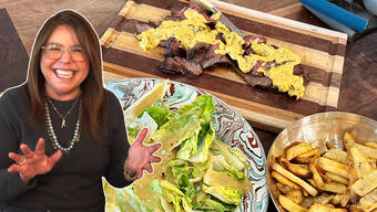 Skirt Steaks and Gem Salad with Fries | Rachael Ray