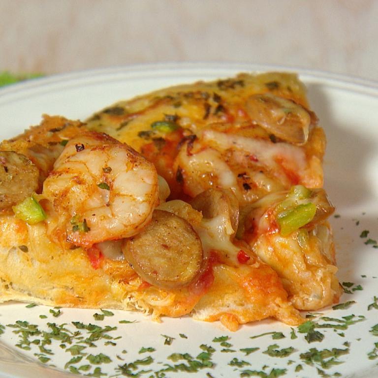 "Who Dat" Creole Shrimp and Sausage Pizza