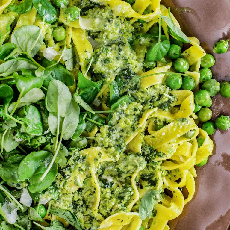 Rachael's Think Spring Pasta with Peas, Herbs and Watercress