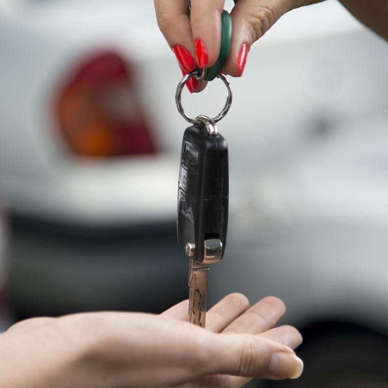 handing keys off for a car rental