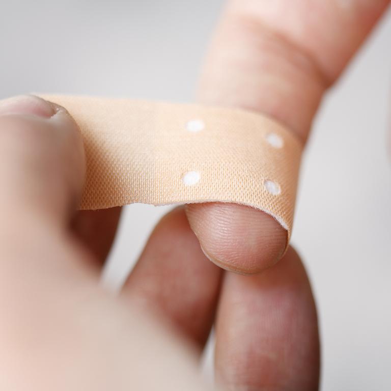bandage on finger