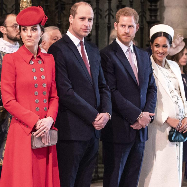 The Duke and Duchess of Sussex and the Duke and Duchess of Cambridge at Westminster Abbey on Commonwealth Day