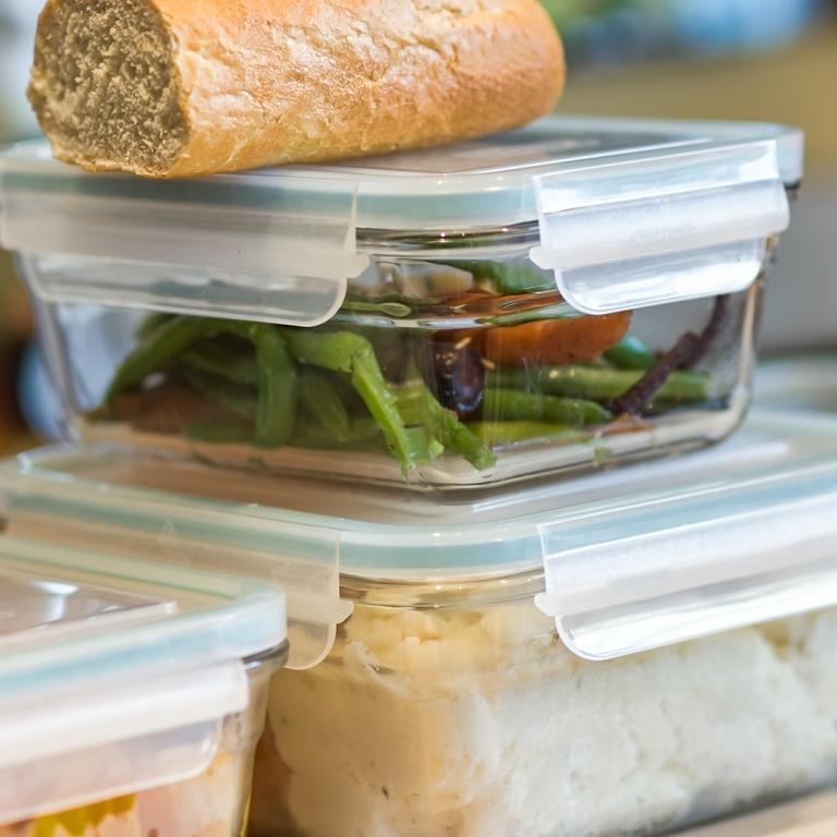 leftovers in reusable containers