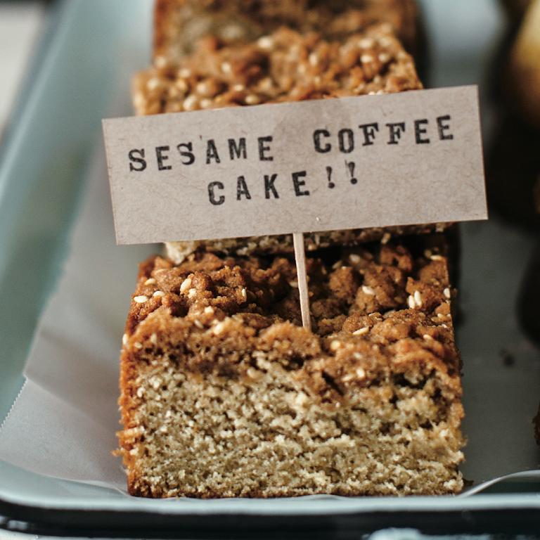 sesame coffee cake