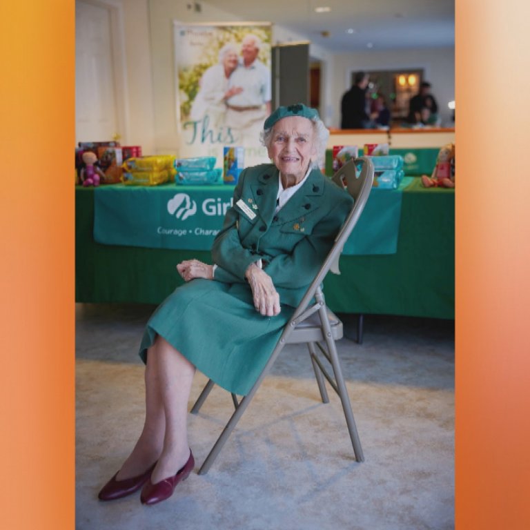 99-year-old Girl Scout Ronnie.