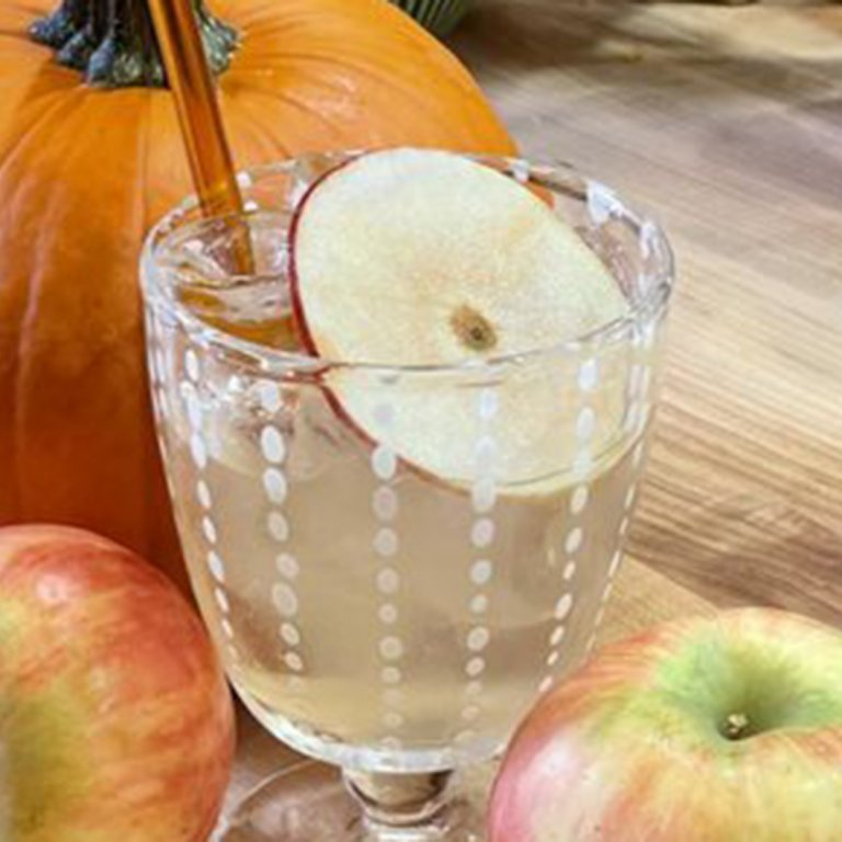 Apples, pumpkin, and How About Them Apples cocktail