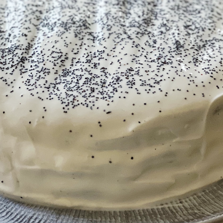 Poppy Seed Cake With Sour Cream Frosting 