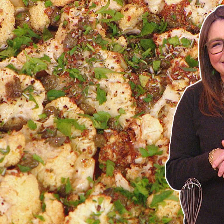 Cauliflower Steaks with Rosemary Brown Butter and Capers | Rachael Ray