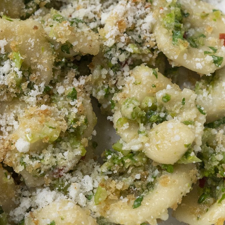 Homemade Orecchiette with Broccoli Rabe