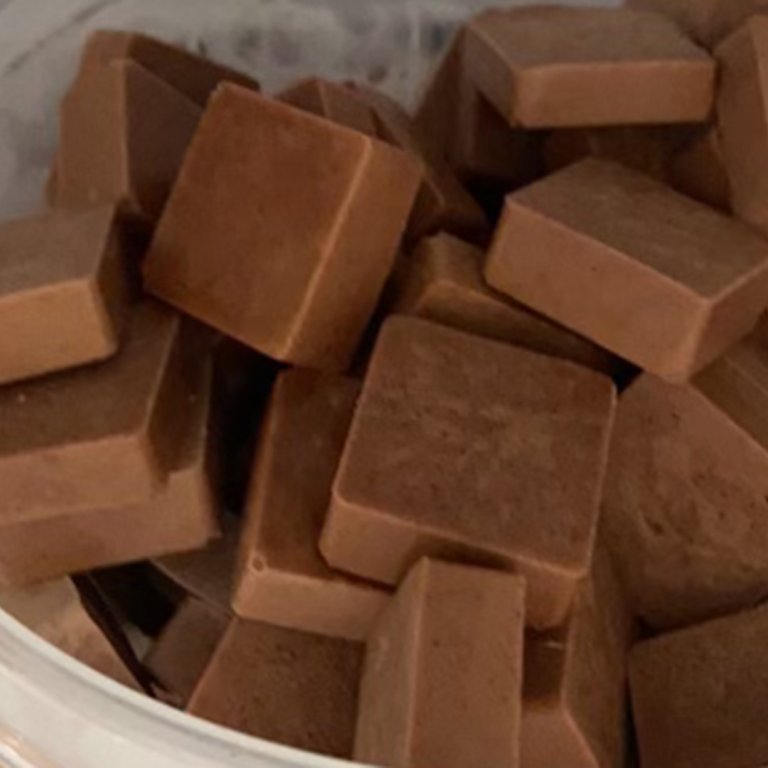 Chocolate Peanut Butter Protein "Ice Cream" Cubes