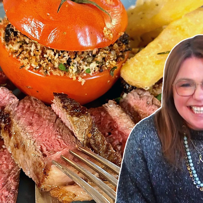 Steak and Sicilian Tomatoes | Rachael Ray