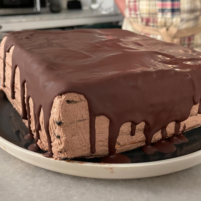 Chocolate Matzo Icebox Cake