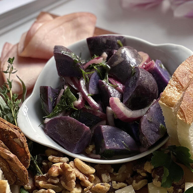 Herby Purple Potato Salad 
