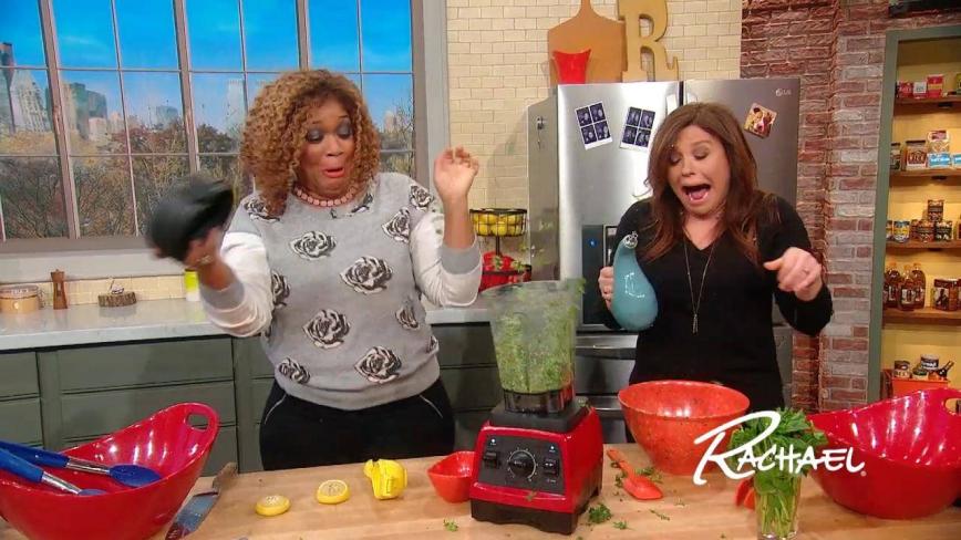Rachael Ray and Sunny Anderson laughing