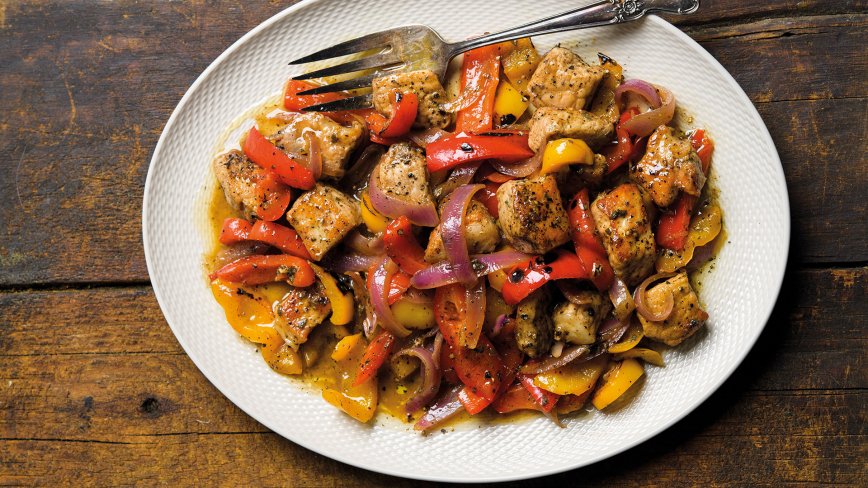 sweet peppers and pork